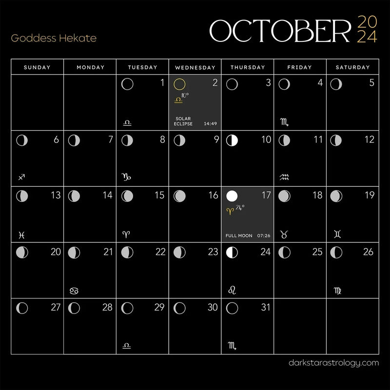 Dark Goddess 2024 Calendar